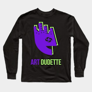 Art Dudette In Purple And Lime Long Sleeve T-Shirt